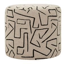 Pouf Nairobi design graphique siège d’appoint décoratif