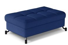 Pouf tissu matelassé avec coffre de rangement LORI