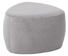 Pouf triangle en polyester gris clair Stany - Lot de 2