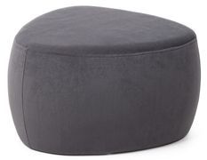 Pouf triangle en polyester gris foncé Stany - Lot de 2