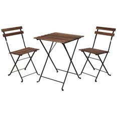 ProGarden Ensemble de bistro 3 pcs Noir