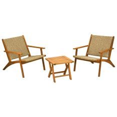 ProGarden Ensemble de meubles de balcon 3 pcs bois d’acacia naturel