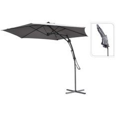 ProGarden Parasol suspendu Gris 300 cm