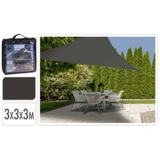 ProGarden Toile d'ombrage 3x3x3 m Gris foncé Triangle