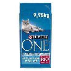 PURINA ONE Bifensis Adulte Spécial Chat Stérilisé Boeuf et Blé - 9,75kg - Croquettes pour chats adultes
