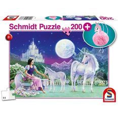 Puzzle - Avec porte-clé peluche - SCHMIDT SPIELE - Licorne - 200 pieces