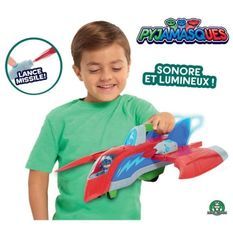 Pyjamasques - Rescue Jet avec 1 figurine 7,5 cm (Sonore et Lumineux)
