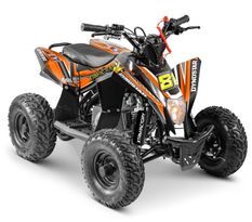 Quad électrique 1300W 48V lithium Staring noir et orange