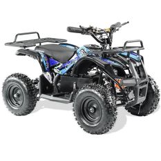 Quad électrique 800W Randonné noir et bleu