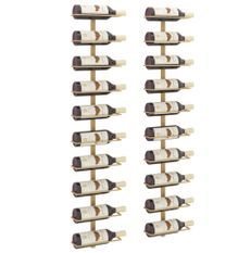 Range-bouteilles mural en métal LIKO – 9 à 10 bouteilles par étagère