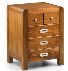Rangement en bois massif de Mindy marron 5 tiroirs SOKY