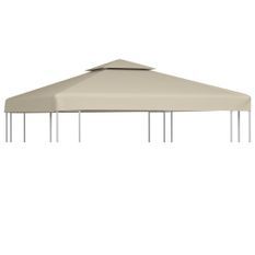 Recouvrement de remplacement d'auvent 310 g/m² 3 x 3 m Beige