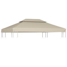 Recouvrement de remplacement d'auvent 310 g/m² 3 x 4 m Beige