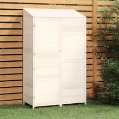 Remise de jardin Blanc 102x52x174,5 cm Bois de sapin solide