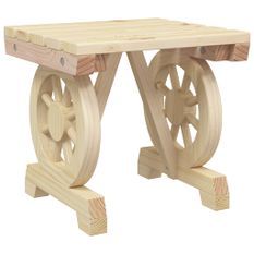 Repose-pied de jardin 40x36,5x38,5 cm bois massif sapin