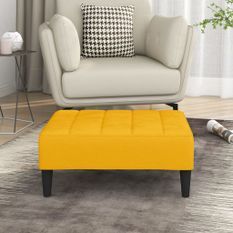 Repose-pied Jaune 78x56x32 cm Velours