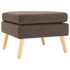 Repose-pied Marron Tissu Louva