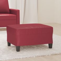 Repose-pied Rouge bordeaux 70x55x41 cm Similicuir