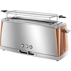 RUSSELL HOBBS 24310-56 - Grille-pain Gris - Technologie Fast Toast - Inox & Cuivré Rosé