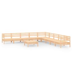 Salon de jardin 10 pcs Bois de pin massif 84