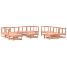 Salon de jardin 11 pcs bois massif douglas
