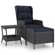 Salon de jardin 2 pcs avec coussins Résine tressée Gris foncé