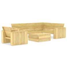 Salon de jardin 3 pcs Bois de pin imprégné