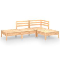 Salon de jardin 4 pcs Bois de pin massif 16