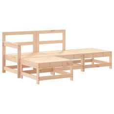 Salon de jardin 4 pcs bois massif de pin
