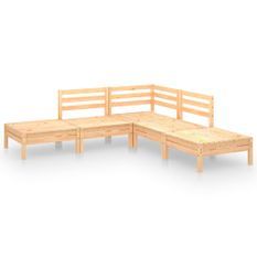 Salon de jardin 5 pcs Bois de pin massif 24