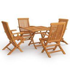 Salon de jardin 5 pcs Bois de teck massif 17