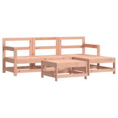 Salon de jardin 5 pcs bois massif douglas