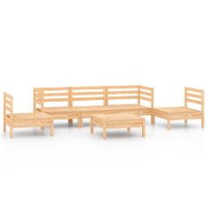 Salon de jardin 6 pcs Bois de pin massif 41