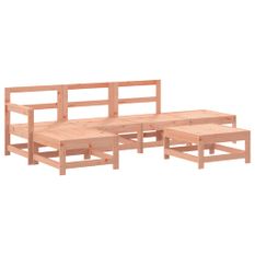 Salon de jardin 6 pcs bois massif douglas
