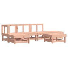 Salon de jardin 6 pcs bois massif douglas