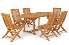 Salon de jardin 7 pcs Bois de teck massif