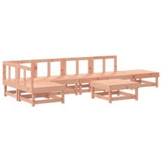 Salon de jardin 7 pcs bois massif douglas