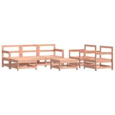 Salon de jardin 7 pcs bois massif douglas