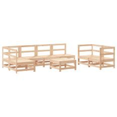 Salon de jardin 8 pcs Bois de pin massif