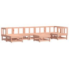 Salon de jardin 8 pcs bois massif douglas
