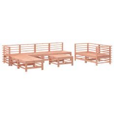 Salon de jardin 9 pcs bois massif douglas