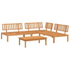 Salon palette de jardin 4 pcs bois d'acacia massif