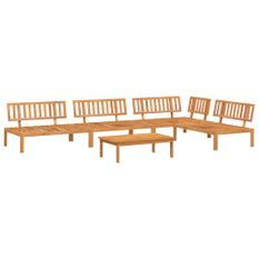 Salon palette de jardin 5 pcs bois d'acacia massif