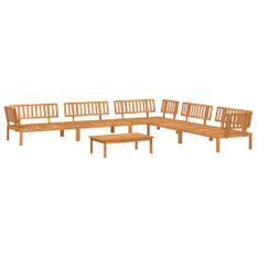 Salon palette de jardin 6 pcs bois d'acacia massif