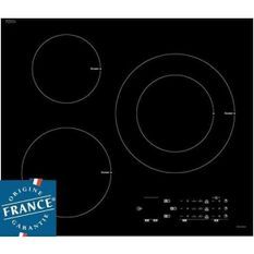 SAUTER SPI6300 - Table de cuisson induction - 3 zones - 7200 W - L 60 x P 52 cm - Revetement verre - Noir