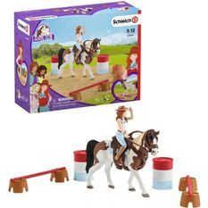 SCHLEICH - Figurine Kit d'équitation western d'Horse Club Hannah