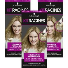 SCHWARZKOPF Kit Racines - Coloration Racines Cheveux permanente - Blond BR1 - Lot de 3