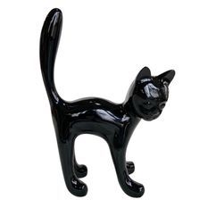 Sculpture chat polyrésine noire Toggia H 31 cm