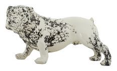 Sculpture de bouledogue de style oriental 38 x 18,5 x 21 cm