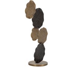 Sculpture décorative en aluminium KLARI H 93 cm – Doré & Bronze noirâtre